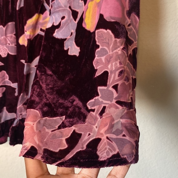 ALTAR’D State Boho Floral Long Sleeve Velvet Romper M - Picture 5 of 10